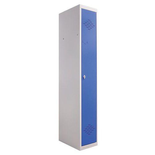 Vestiaire monobloc industrie propre 1 colonne bleu/gris thumbnail image 1