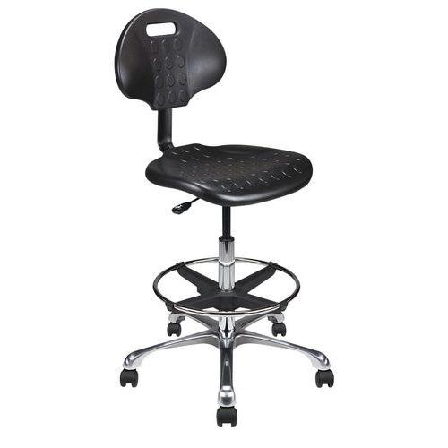 Chaise technique CTPU-H 52,5 à 77,5 cm sur roulettes repose pieds thumbnail image 1