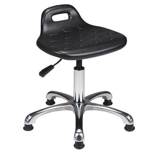 Chaise technique Fipu H 53,5 à 78,5 cm sur patins - noir/chrome thumbnail image 1