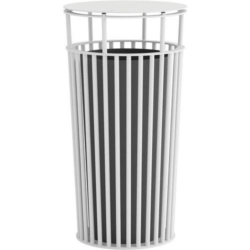Poubelle extérieure avec couvercle - Blanc thumbnail image 1