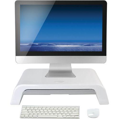 Illustration de : Support pour moniteur blanc Glossy - Desq
