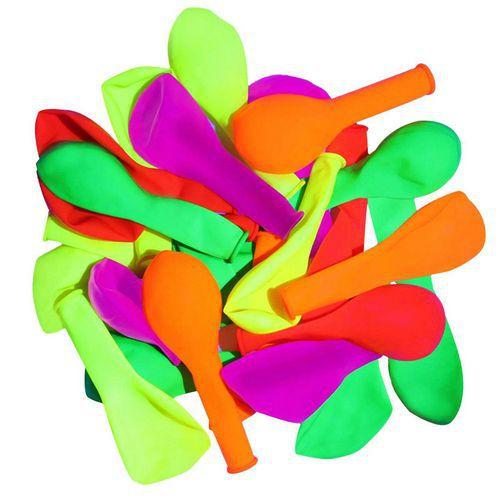 Sachet de 25 ballons baudruche fluos Ø22 cm thumbnail image 1