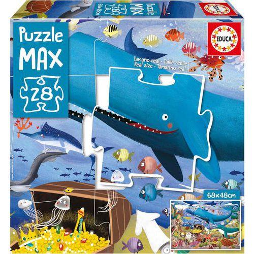 Illustration de : Puzzle max Les animaux sous marins 28 pièces