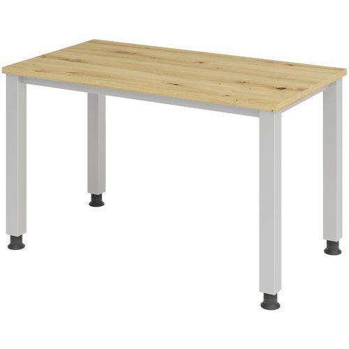 Bureau droit pieds carrés 120 cm Chêne thumbnail image 1