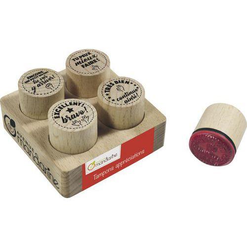 Illustration de : Tampon appréciations 4 textes - Avenue Mandarine