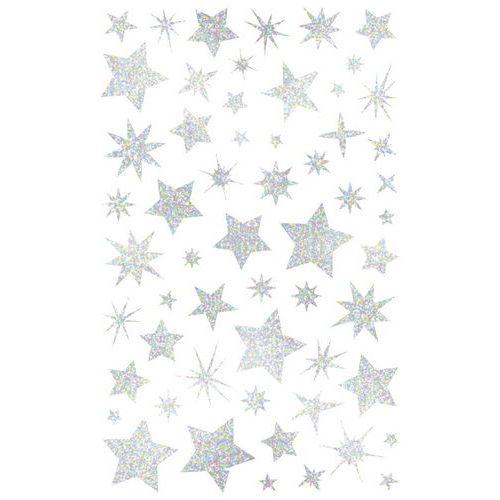 Illustration de : Lot 1020 gommettes holographiques étoiles - Maildor