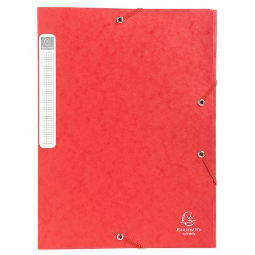 Chemise élastiques rabats 24,5x32,5x4cm carte lustrée rouge thumbnail image 1