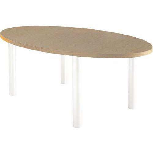 Illustration de : Table Ovale Conseil 4, 6 ou 8 pieds tube