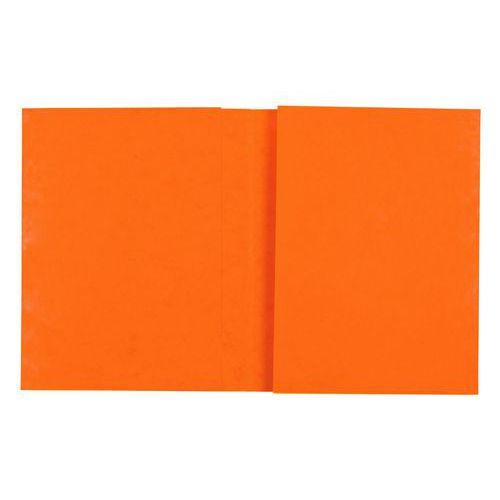 Protège-cahier carte lustree forte 2 très grands rabats 225g 17x22 cm - Orange thumbnail image 1