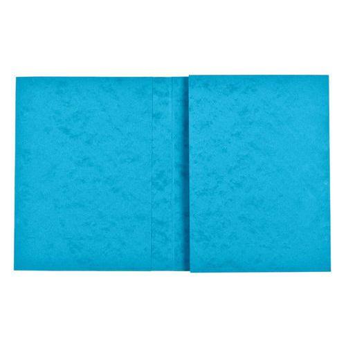 Protège-cahier carte lustrée forte 2 très grands rabats 225g 17x22 cm - Bleu thumbnail image 1