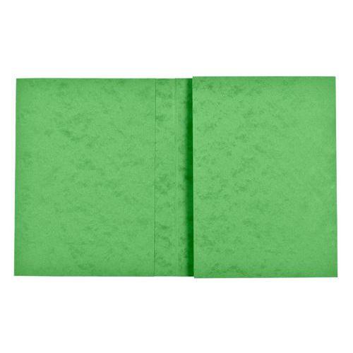 Protège-cahier carte lustrée forte 2 très grands rabats 225g 17x22 cm - Vert thumbnail image 1