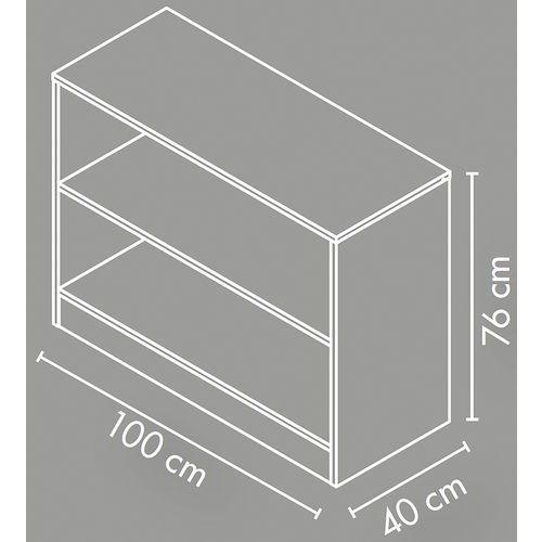 Illustration de : Meuble droit 1 étagère bouleau