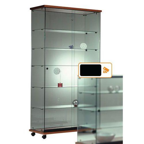 Vitrine Easy E6 avec éclairage socle Noir thumbnail image 1