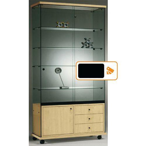 Vitrine Easy E6 - Avec armoire basse socle Noir thumbnail image 1