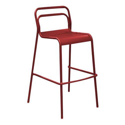 Lot de 4 Chaise haute Eos, châssis rouge/assise rouge thumbnail image 1