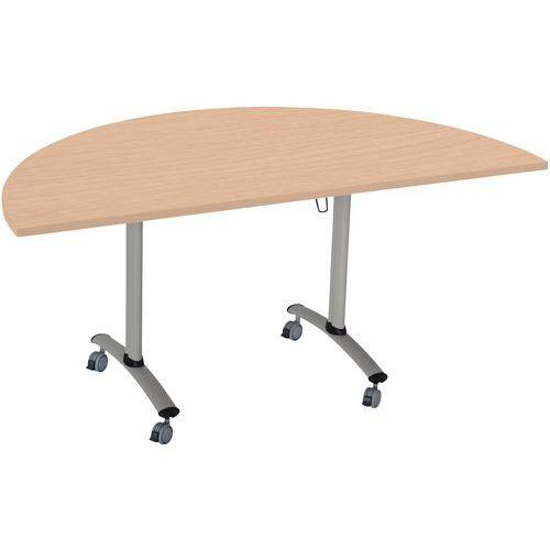 Table demi-lune plateau mélaminé pivotant Axe - Manutan Expert thumbnail image 1