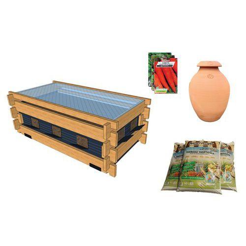 Pack complet : potager au sol 0,5m² - terreau - graines thumbnail image 1