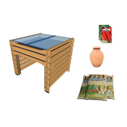 Pack complet : potager 1m² + terreau et graines thumbnail image 1