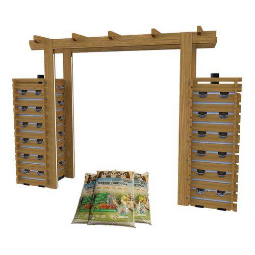 Pack complet : pergola potagère 2 tours - terreau - graines thumbnail image 1