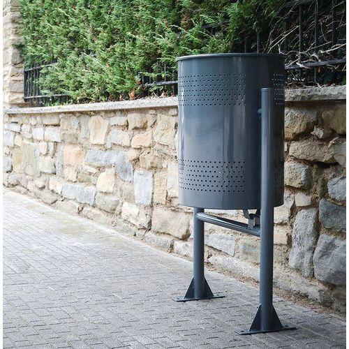 Illustration de : Poubelle ronde métal 60 L Benito