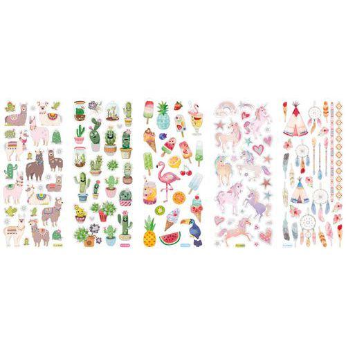 Ensemble 5 feuilles de stickers thèmes variés humoristique thumbnail image 1