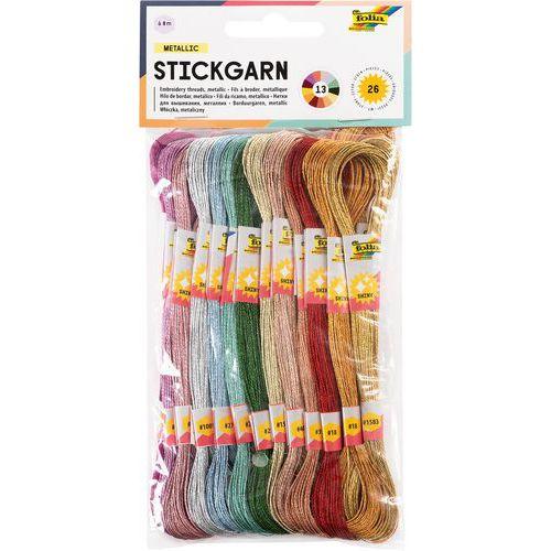 Fils à broder METALLIC, 26 écheveaux x8m 13 couleurs thumbnail image 1