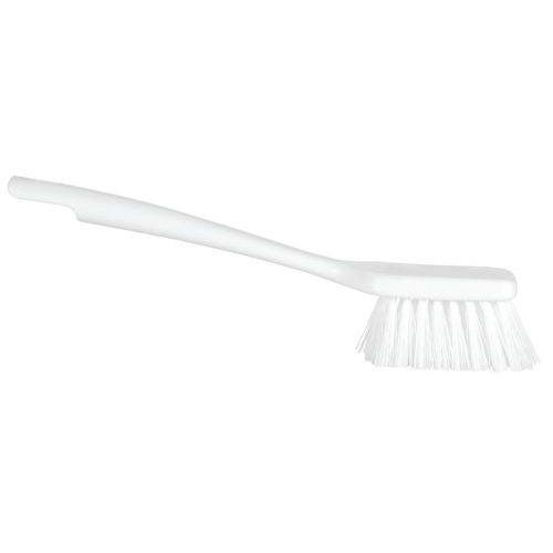 Lot de 10 Brosse à main manche court, 300 mm, dur, blanc thumbnail image 1