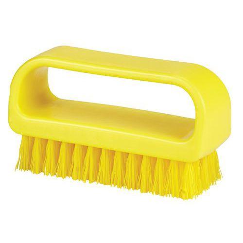 Lot de 10 Brosse à ongles, 95 mm, medium, jaune thumbnail image 1
