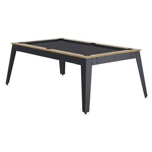 Billard Steel cadre chêne sablé - tapis slate - pieds gris thumbnail image 1