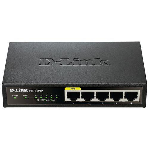Switch 5 ports dont 1 PoE Fast Ethernet DES-1005P - D-Link thumbnail image 1