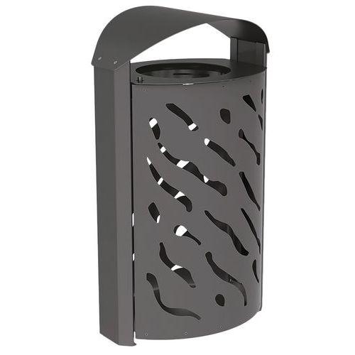 Poubelle Venise 120 L avec couvercle réhaussé galva - gris procity thumbnail image 1