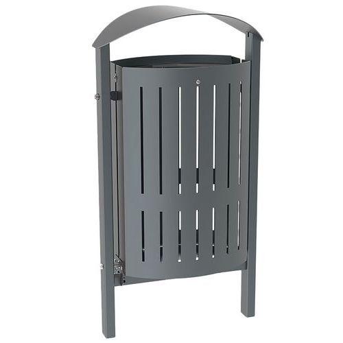 Poubelle Silaos 50 L acier - scellement direct - gris Procity thumbnail image 1