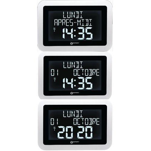Illustration de : Horloge digitale avec grand affichage et rétro-éclairage Geemarc