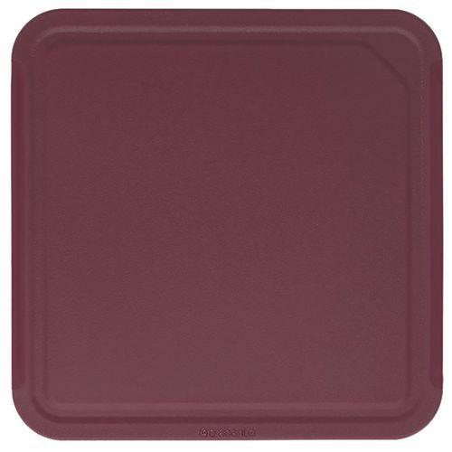Illustration de : Planche à découper 25 x 25 cm Rouge Aubergine-Tasty+