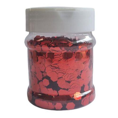 Paillettes Nid D'abeille 100g rouge en pot plastique thumbnail image 1