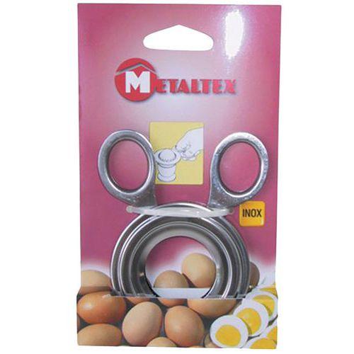 Illustration de : Tranche uf à la coque en inox Metaltex