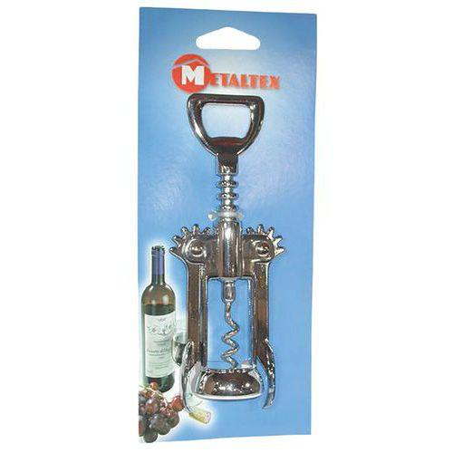 Illustration de : Tire bouchon levier Chromé - Metaltex