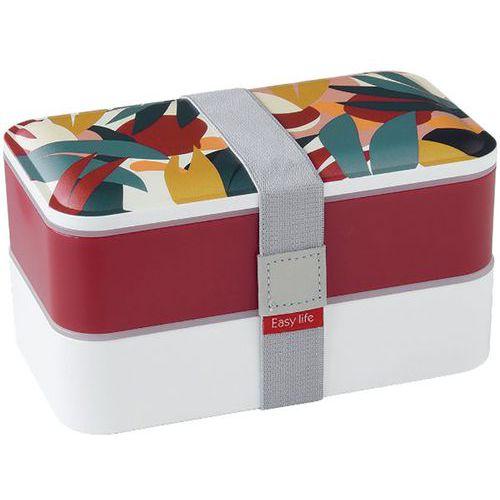 Illustration de : Boîte repas 2 compartiments Lunch Box Easylife