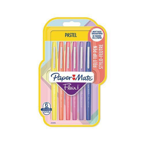 Pochette 6 feutres Flair Paper Mate couleurs pastel thumbnail image 1