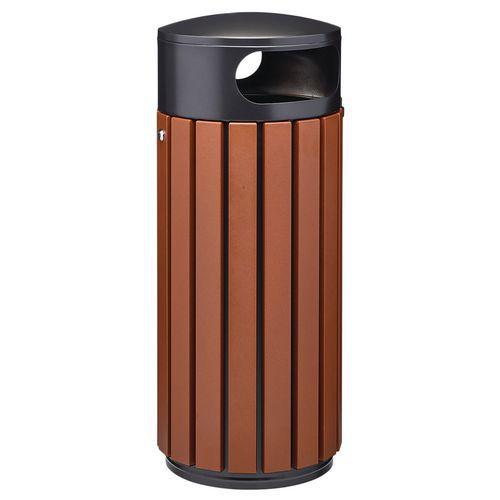 Poubelle Zeno alu 80L effet corten /tête Manganese thumbnail image 1