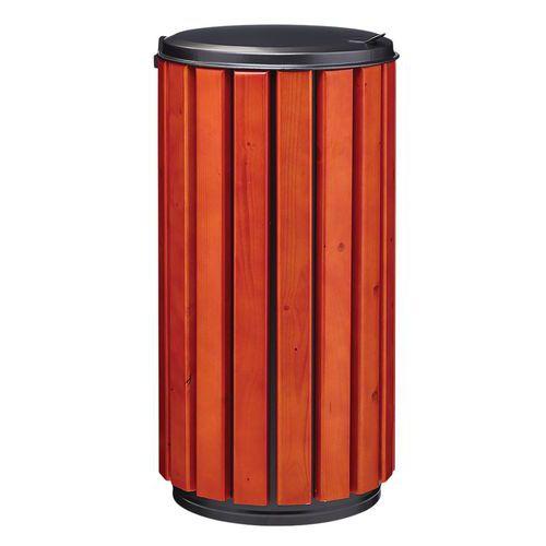 Illustration de : Poubelle à poser/fixer Zeno Protec 80L acier poudré Rossignol Pro