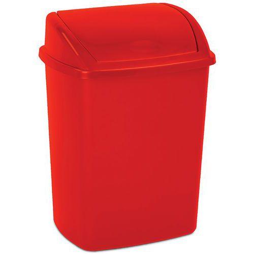 Poubelle à couvercle basculant 15 L Rouge thumbnail image 1