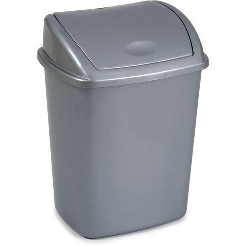 Poubelle à couvercle basculant 15 L Gris thumbnail image 1