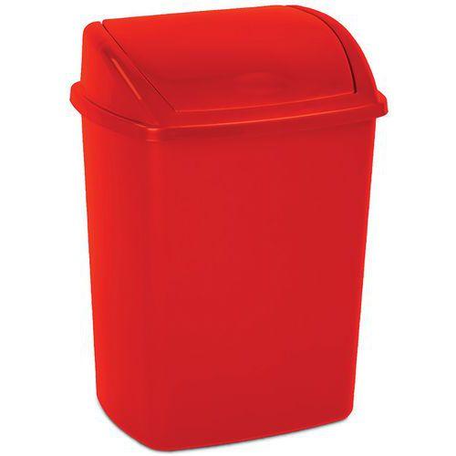 Poubelle à couvercle basculant 26 L Rouge thumbnail image 1