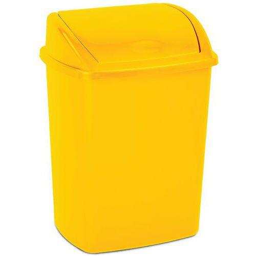 Poubelle à couvercle basculant 26 L Jaune thumbnail image 1