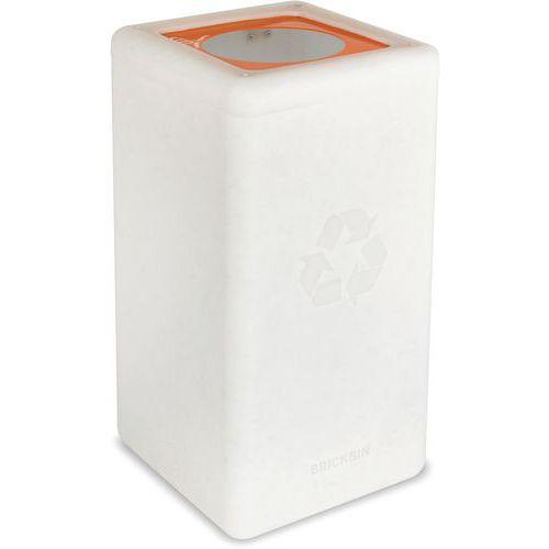 Poubelle circulaire BrickBin 65L Plastiques blanc / orange thumbnail image 1