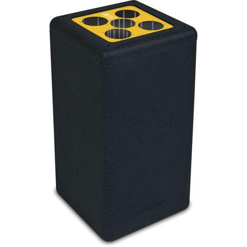 Poubelle circulaire à gobelets BrickBin Cups 65L noir/jaune thumbnail image 1