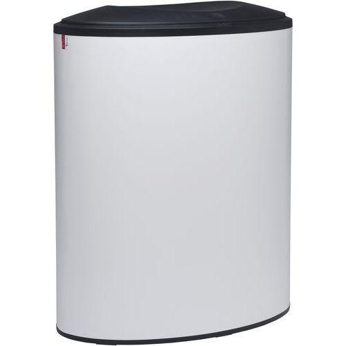 Poubelle tri sélectif Lune Binc 3 flux couvercle fermé blanc thumbnail image 1