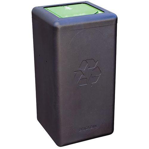 Poubelle circulaire BrickBin 65L Déchets organiques Noir/ver thumbnail image 1