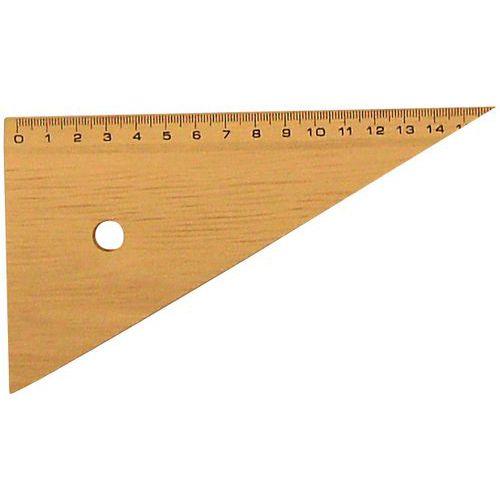 Equerre 60° en bois naturel 16 cm graduation 18,5 cm thumbnail image 1